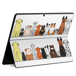 Surface Pro11(2024) / Pro10(for Business) / Pro9(2022) 共通対応 背面 保護 デザイン スキンシール Pro8/ProX 各種対応 009614 犬 動物 キャラクター