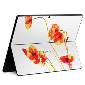 Surface Pro 9 Surface Pro 8 Surface Pro X 用 スキンシール 共通対応 igsticker サーフェス プロ 9 / プロ 8 カバー ケース 　　014725 花　　オレンジ