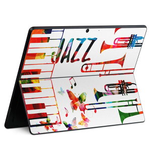Surface Pro11(2024) / Pro10(for Business) / Pro9(2022) ���ʑΉ� �w�� �ی� �f�U�C�� �X�L���V�[�� Pro8/ProX �e��Ή� 015806 JAZZ �g�����y�b�g �J���t�� �s�A�m