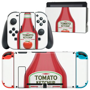 igsticker Nintendo Switch 用 デザインスキンシール 任天堂 ニンテンドー スイッチ 専用 本体ドック Joy-Con Joycon ジョイコン 専用 ゲーム機 カバー アクセサリー フィルム ステッカー 000298 ケチャッ
