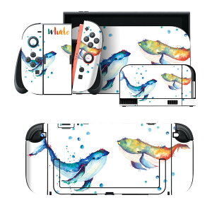 igsticker Nintendo Switch 2 �p �X�L���V�[�� �{�́E�h�b�N�EJoy-Con 2 �Ή� 4�ʃZ�b�g �������� �ی� ������ whale 032442