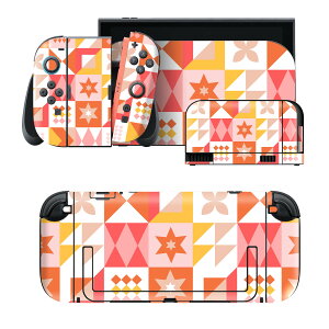 igsticker Nintendo Switch 2 �p �X�L���V�[�� �{�́E�h�b�N�EJoy-Con 2 �Ή� 4�ʃZ�b�g �������� �ی� �I�����W �􉽊w �p�b�`���[�N 037717
