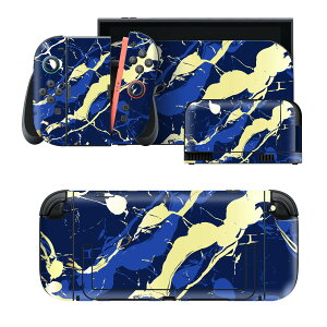 igsticker Nintendo Switch 2 �p �X�L���V�[�� �{�́E�h�b�N�EJoy-Con 2 �Ή� 4�ʃZ�b�g �������� �ی� �l�C�r�[ �S�[���h �}�[�u�� 037816
