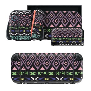 igsticker Nintendo Switch 2 �p �X�L���V�[�� �{�́E�h�b�N�EJoy-Con 2 �Ή� 4�ʃZ�b�g �������� �ی� �J���t���@�͗l�@���@�u���b�N 007357