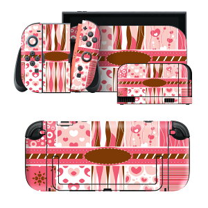 igsticker Nintendo Switch 2 �p �X�L���V�[�� �{�́E�h�b�N�EJoy-Con 2 �Ή� 4�ʃZ�b�g �������� �ی� �s���N�@�͗l�@�n�[�g�@���F�@�u���E�� 007977