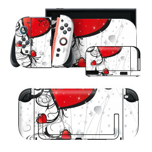 igsticker Nintendo Switch 2 �p �X�L���V�[�� �{�́E�h�b�N�EJoy-Con 2 �Ή� 4�ʃZ�b�g �������� �ی� �n�[�g�@�ԁ@���b�h�@�͗l 008122