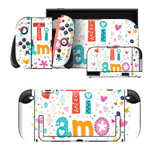 igsticker Nintendo Switch 2 �p �X�L���V�[�� �{�́E�h�b�N�EJoy-Con 2 �Ή� 4�ʃZ�b�g �������� �ی� �J���t���@�n�[�g�@�ԁ@�@���� 008478
