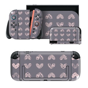 igsticker Nintendo Switch 2 �p �X�L���V�[�� �{�́E�h�b�N�EJoy-Con 2 �Ή� 4�ʃZ�b�g �������� �ی� �n�[�g�@�O���[�@�� 012514
