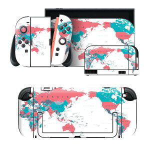 igsticker Nintendo Switch 2 �p �X�L���V�[�� �{�́E�h�b�N�EJoy-Con 2 �Ή� 4�ʃZ�b�g �������� �ی� ���E�n�}�@wordmap 015954