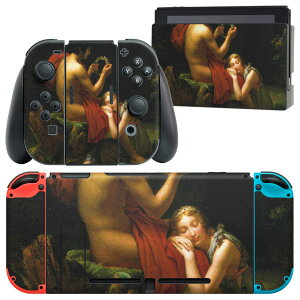 igsticker Nintendo Switch 用 デザインスキンシール 任天堂 ニンテンドー スイッチ 専用 本体ドック Joy-Con Joycon ジョイコン 専用 ゲーム機 カバー アクセサリー フィルム ステッカー 003214 人物 絵