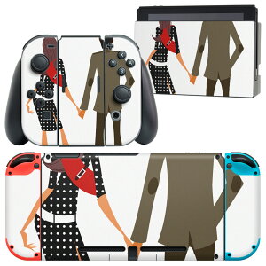 igsticker Nintendo Switch 用 デザインスキンシール 任天堂 ニンテンドー スイッチ 専用 本体ドック Joy-Con Joycon ジョイコン 専用 ゲーム機 カバー アクセサリー フィルム ステッカー 003426 人物 イ
