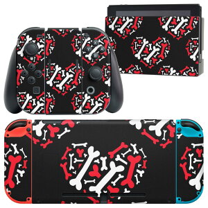 igsticker Nintendo Switch 用 デザインスキンシール 任天堂 ニンテンドー スイッチ 専用 本体ドック Joy-Con Joycon ジョイコン 専用 ゲーム機 カバー アクセサリー フィルム ステッカー 020131 ハロウィ