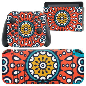 igsticker Nintendo Switch 用 デザインスキンシール 任天堂 ニンテンドー スイッチ 専用 本体ドック Joy-Con Joycon ジョイコン 専用 ゲーム機 カバー アクセサリー フィルム ステッカー 010132 アジアン