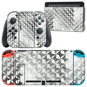 igsticker Nintendo Switch 用 デザインスキンシール 任天堂 ニンテンドー スイッチ 専用 本体ドック Joy-Con Joycon ジョイコン 専用 ゲーム機 カバー アクセサリー フィルム ステッカー 012376 グレー