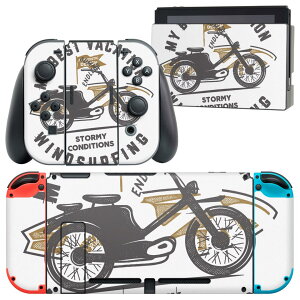 igsticker Nintendo Switch 用 デザインスキンシール 任天堂 ニンテンドー スイッチ 専用 本体ドック Joy-Con Joycon ジョイコン 専用 ゲーム機 カバー アクセサリー フィルム ステッカー 017529 乗り物 バ