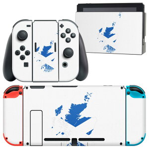 igsticker Nintendo Switch 用 デザインスキンシール 任天堂 ニンテンドー スイッチ 専用 本体ドック Joy-Con Joycon ジョイコン 専用 ゲーム機 カバー アクセサリー フィルム ステッカー 018940 国旗 scotlan