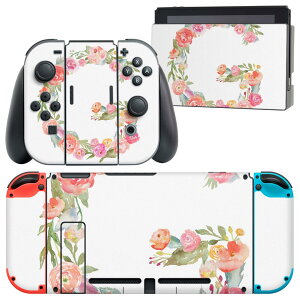igsticker Nintendo Switch 用 デザインスキンシール 任天堂 ニンテンドー スイッチ 専用 本体ドック Joy-Con Joycon ジョイコン 専用 ゲーム機 カバー アクセサリー フィルム ステッカー 019483 フォント