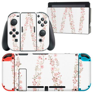igsticker Nintendo Switch 用 デザインスキンシール 任天堂 ニンテンドー スイッチ 専用 本体ドック Joy-Con Joycon ジョイコン 専用 ゲーム機 カバー アクセサリー フィルム ステッカー 019584 フォント