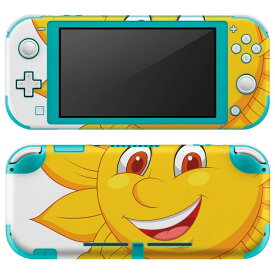 igsticker Nintendo Switch Lite 専用 デザインスキンシール 全面 ニンテンドー スイッチ ライト 専用 ゲーム機 カバー アクセサリー フィルム ステッカー エアフリー 002711 太陽　キャラクター　オレンジ