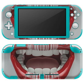 igsticker Nintendo Switch Lite 専用 デザインスキンシール 全面 ニンテンドー スイッチ ライト 専用 ゲーム機 カバー アクセサリー フィルム ステッカー エアフリー 005717 唇　バーコード