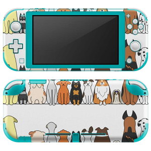 igsticker Nintendo Switch Lite 専用 デザインスキンシール 全面 ニンテンドー スイッチ ライト 専用 ゲーム機 カバー アクセサリー フィルム ステッカー エアフリー 009614 犬 動物 キャラクター