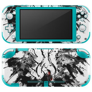 igsticker Nintendo Switch Lite 専用 デザインスキンシール 全面 ニンテンドー スイッチ ライト 専用 ゲーム機 カバー アクセサリー フィルム ステッカー エアフリー 018300 アート 水墨画