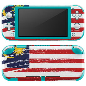 igsticker Nintendo Switch Lite 専用 デザインスキンシール 全面 ニンテンドー スイッチ ライト 専用 ゲーム機 カバー アクセサリー フィルム ステッカー エアフリー 018501 国旗 malaysia マレーシア