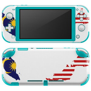 igsticker Nintendo Switch Lite 専用 デザインスキンシール 全面 ニンテンドー スイッチ ライト 専用 ゲーム機 カバー アクセサリー フィルム ステッカー エアフリー 018880 国旗 malaysia マレーシア