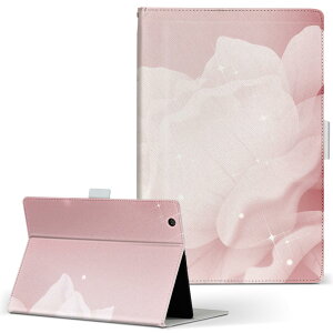Wi-Fi FAR70B FUJITSU 富士通 ARROWS Tab アローズタブ wififar70b Lサイズ 手帳型 タブレットケース カバー レザー フリップ ダイアリー 二つ折り 革 フラワー 花 フラワー ピンク 001984