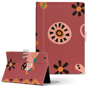 Wi-Fi QH55/J ARROWS Tab アローズタブ wifiqh55j Lサイズ 手帳型 タブレットケース カバー レザー フリップ ダイアリー 二つ折り 革 ラブリー 動物 キャラクター ポップ 003817