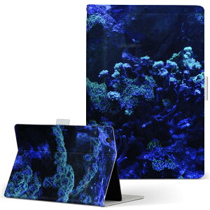 dtab d-51c 用 タブレットケース docomo ドコモ Lサイズ 手帳型 タブレットケース カバー マグネット式 レザー フリップ ダイアリー 二つ折り 革 薄型 軽量 025632 海 水中 自然