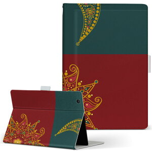 Wi-Fi QH55/J ARROWS Tab アローズタブ wifiqh55j Lサイズ 手帳型 タブレットケース カバー レザー フリップ ダイアリー 二つ折り 革 その他 花 フラワー 太陽 月 005957