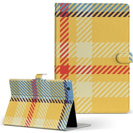 SlatePad TA09C-B41R3 ONKYO オンキョー スレートパッド ta09cb41r3 LLサイズ 手帳型 タブレットケース カバー フリップ ダイアリー 二つ折り 革 チェック・ボーダー チェック 模様 黄色 イエロー 007431