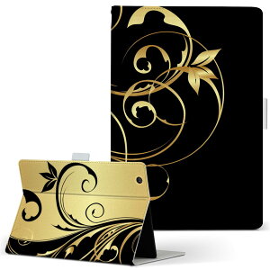 Surface mssaa4 Surface 3 128GB MSSAA4 SIMフリー Microsoft マイクロソフト LLサイズ 手帳型 タブレットケース カバー レザー フリップ ダイアリー 二つ折り 革 007617 植物 黒 ブラック イエロー