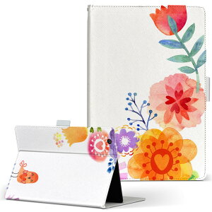 KYT32 Qua tab QZ8 用 タブレット ケース quatabqz8 Mサイズ 手帳型 タブレットケース カバー レザー フリップ ダイアリー 二つ折り 革 009647  鳥 カラフル