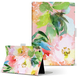 Surface mssaa4 Surface 3 128GB MSSAA4 SIMフリー Microsoft マイクロソフト LLサイズ 手帳型 タブレットケース カバー レザー フリップ ダイアリー 二つ折り 革 012057 花 植物 パステル