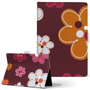 Lenovo Tab 7 Essential 用 タブレット ケース レノボ タブ7 エッセンシャル Sサイズ 手帳型 タブレットケース カバー レザー フリップ ダイアリー 二つ折り 革 000375 花 イラスト かわいい