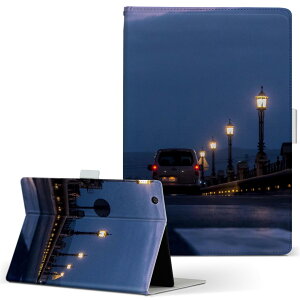 dtab Compact d-42A Lenovo docomo ドコモ Sサイズ 手帳型 タブレットケース カバー 全機種対応有り レザー フリップ ダイアリー 二つ折り 革 023020 夜景 風景 写真