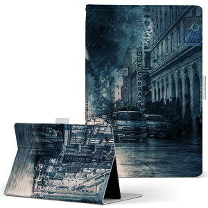 firemax11 用 2023年発売 対応カバー インチ L サイズ 手帳型 タブレットケース カバー 全機種対応有り レザー フリップ ダイアリー 二つ折り 革 023118 都市 イラスト 車