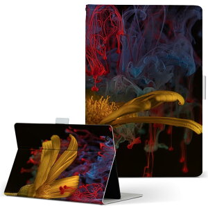 OPPO Pad Air 用 タブレットケース Lサイズ 手帳型 タブレットケース カバー 全機種対応有り レザー フリップ ダイアリー 二つ折り 革 023319 花 フラワー ペイント