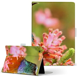 OPPO Pad Air 用 タブレットケース Lサイズ 手帳型 タブレットケース カバー 全機種対応有り レザー フリップ ダイアリー 二つ折り 革 023626 鳥 花 写真