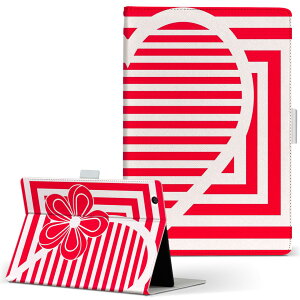 firemax11 用 2023年発売 対応カバー インチ L サイズ 手帳型 タブレットケース カバー 全機種対応有り レザー フリップ ダイアリー 二つ折り 革 023930 ハート 赤白