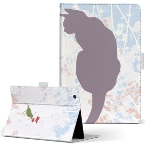 Lenovo Tab 7 Essential 用 タブレット ケース レノボ タブ7 エッセンシャル Sサイズ 手帳型 タブレットケース カバー レザー フリップ ダイアリー 二つ折り 革 005005 猫 鳥 ピンク 水色
