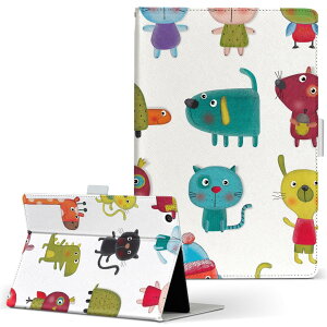 HUAWEI MatePad SE 10.4 専用 タブレットケース Lサイズ 手帳型 タブレットケース カバー 全機種対応有り レザー フリップ ダイアリー 二つ折り 革 009660 動物 キャラクター イラスト