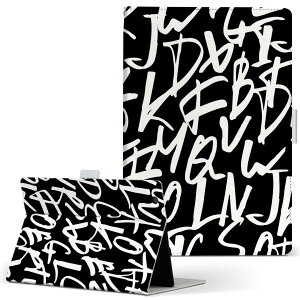 firemax11 用 2023年発売 対応カバー インチ L サイズ 手帳型 タブレットケース カバー 全機種対応有り レザー フリップ ダイアリー 二つ折り 革 010800 英語 文字 白 黒