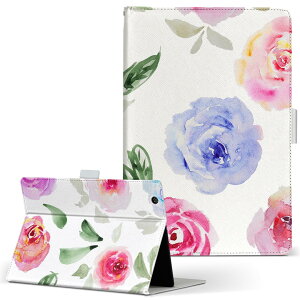 firemax11 用 2023年発売 対応カバー インチ L サイズ 手帳型 タブレットケース カバー 全機種対応有り レザー フリップ ダイアリー 二つ折り 革 011040 花 水彩