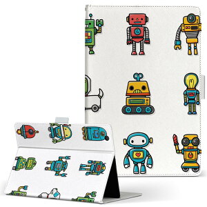 firemax11 用 2023年発売 対応カバー インチ L サイズ 手帳型 タブレットケース カバー 全機種対応有り レザー フリップ ダイアリー 二つ折り 革 013481 ロボット ロケット 犬