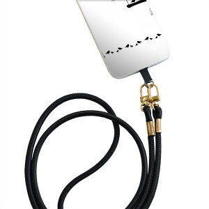 iPhone14pro 6.1インチ 専用 各キャリア iPhone14 Pro プロ 共通対応 ショルダーケース ソフトケース スマホカバー 落下防止 スマホケース 斜めかけ 縄掛けケース 耐衝撃 tpu 009620 鳥 シンプル 白