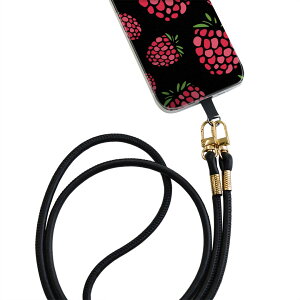 Xperia Ace SO-02L エクスペリア エース so02l 専用 ショルダーケース ソフトケース スマホカバー 落下防止 スマホケース 斜めかけ 縄掛けケース 耐衝撃 tpu 011804 いちご ポップ 果物