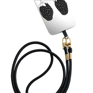 Xperia Ace SO-02L エクスペリア エース so02l 専用 ショルダーケース ソフトケース スマホカバー 落下防止 スマホケース 斜めかけ 縄掛けケース 耐衝撃 tpu 015746 いちご 果実 食べ物